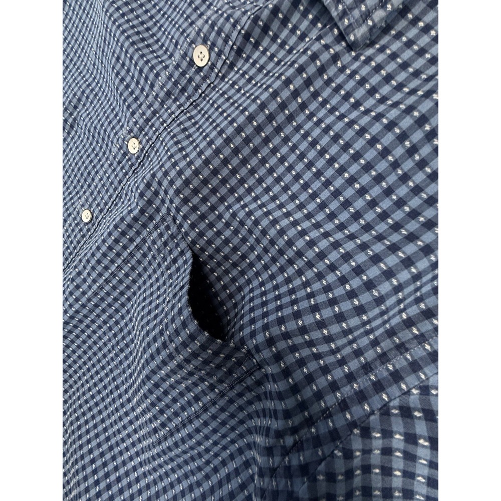 Rodd & Gunn Sports Fit Shirt Mens L Blue Check Short Sleeve Cotton Woven Italy - Picture 10 of 13